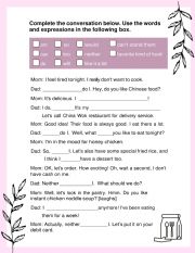 Complete the Conversation  - ESL Lesson Worksheet