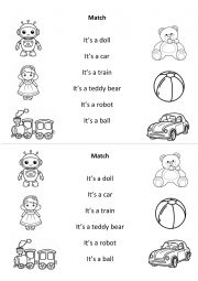 English Worksheet: Match the toys