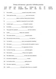 A2-B1 Fitness and exercise Gerund or infinitive practise