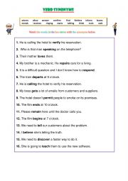 Verb Synonyms