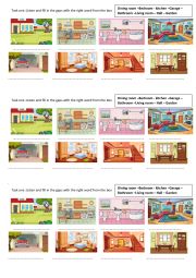 English Worksheet: house parts