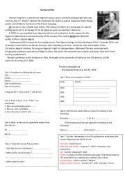 English Worksheet: Mohamed Dib