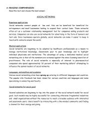 English Worksheet: Reading comprehension