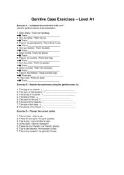 Genitive case - ESL worksheet by Smart Cookie