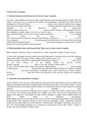 English Worksheet: language 3rd form term 1