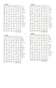 colors and numbers word search