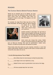 English Worksheet: Reading