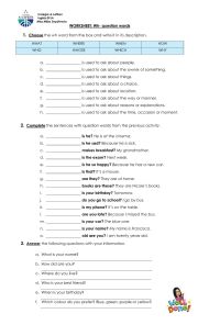 WH- QUESTION WORDS
