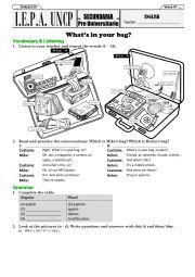 What is in your bag - ESL worksheet by Ggiddeomn