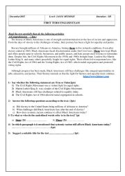 English Worksheet: Second year exam
