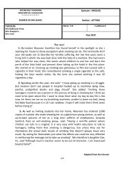 English Worksheet: MOCK EXAM FOR BAC