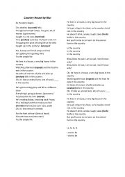 English Worksheet: Country House by Blur