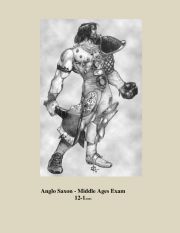 Anglo Saxon Middle Ages Exam