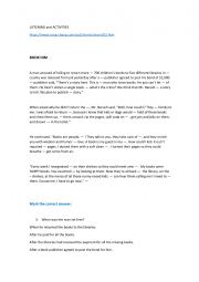 English Worksheet: Listening Activity - Books