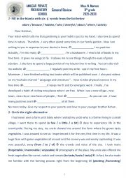 English Worksheet: 8th grade beginning oh the year review 
