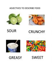 English Worksheet: DESCRIBING FOOD