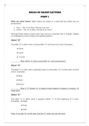 RULES OF SILENT LETTERS