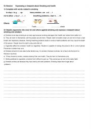 expressing opinion about smoking