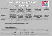 English Worksheet: Oral Test Criteria