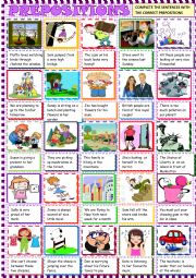 English Worksheet: Prepositions of movement