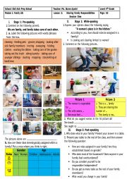 9th Grade - Module 1 - Lesson 2 - Sharing Family Responsibilities + Group Session