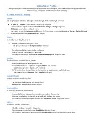 English Worksheet: Connectors