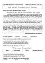 English Worksheet: witricity