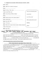 English Worksheet: Mid term test 1 8th