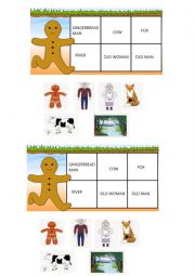 English Worksheet: the gingerbread man