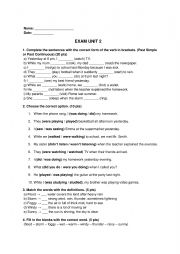 Past simple and continuous