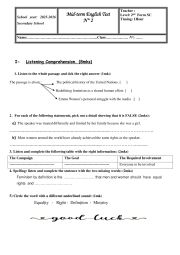 mid term test n 2   second form science 