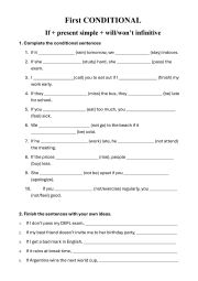 First Conditional Practice