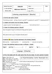 midterm 2 test -8th form-2023