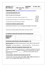 2026 arts bac mid- term test no 2 