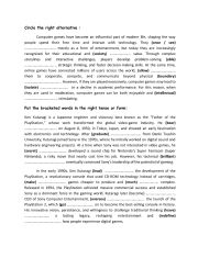 English Worksheet: Computer Games 