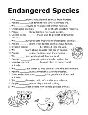 Endangered Species Must and Should