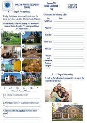 Lesson 20 Home and house