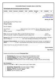 English Worksheet: A letter of complaint