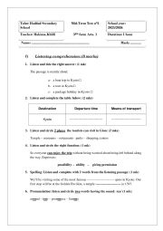 Mid Term 2 third form 