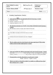 Mid term 2 4th Form ARTS