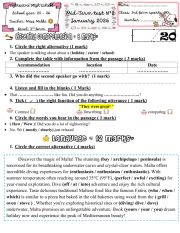 3rd form mid term test 2