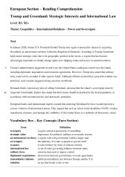 English Worksheet: Trump and Greenland