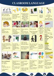 English Worksheet: Classroom language 