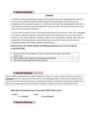 reading comprehension