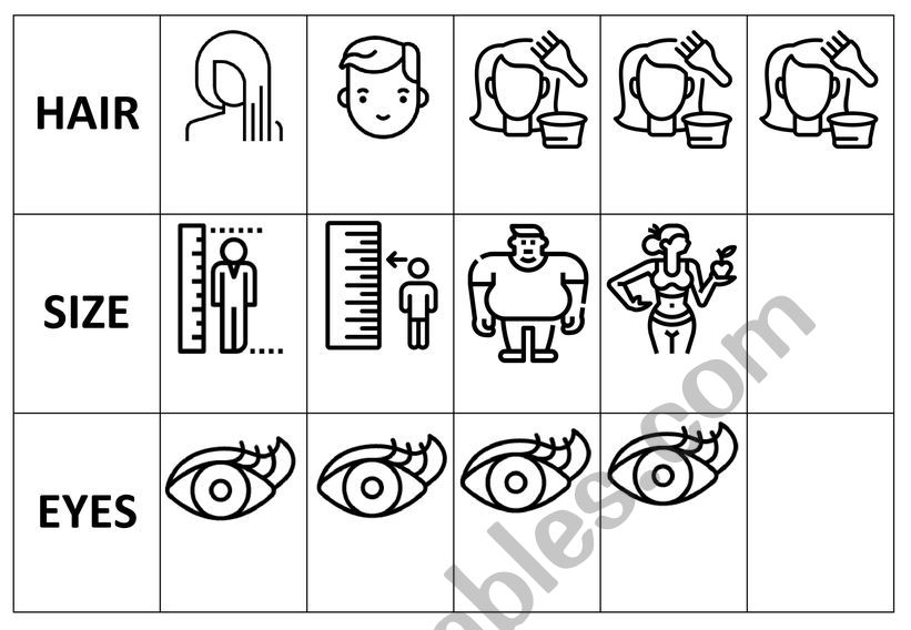 Describing people worksheet