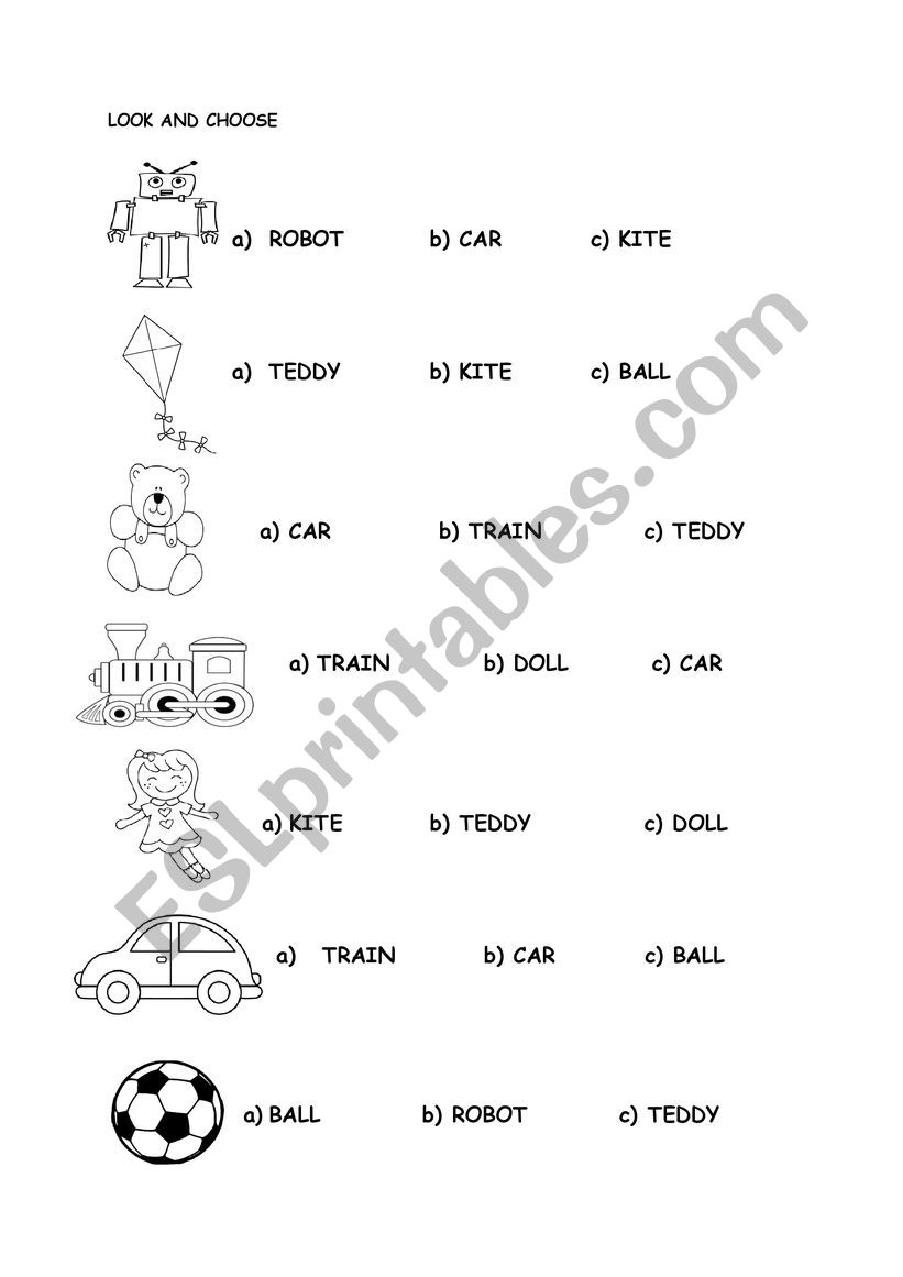 Look and Choose worksheet