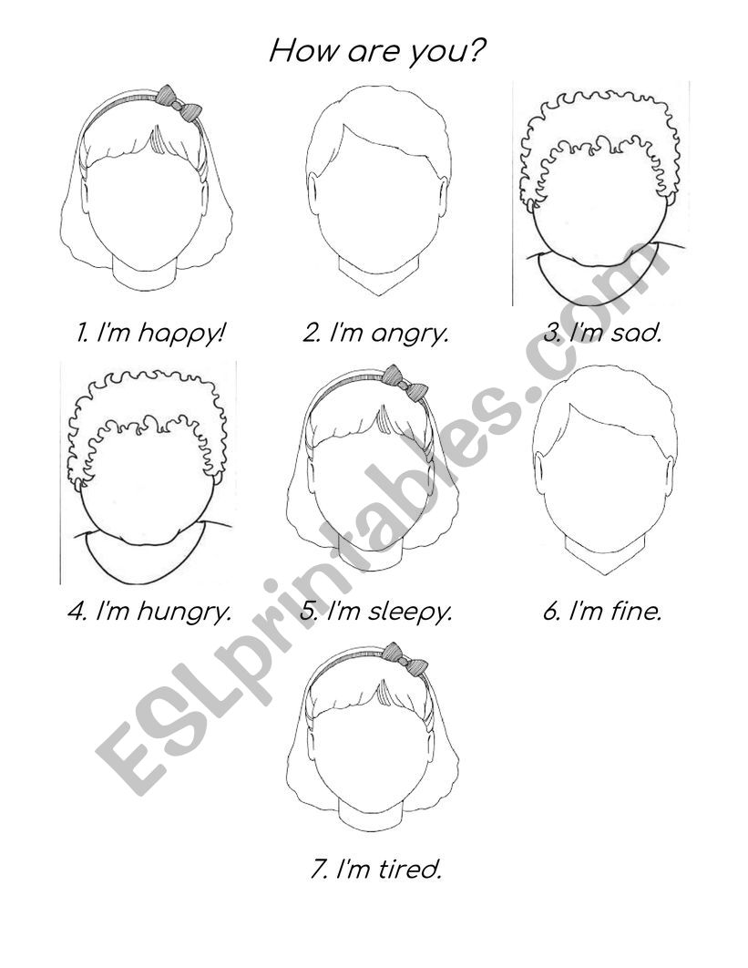 Draw your feelings worksheet