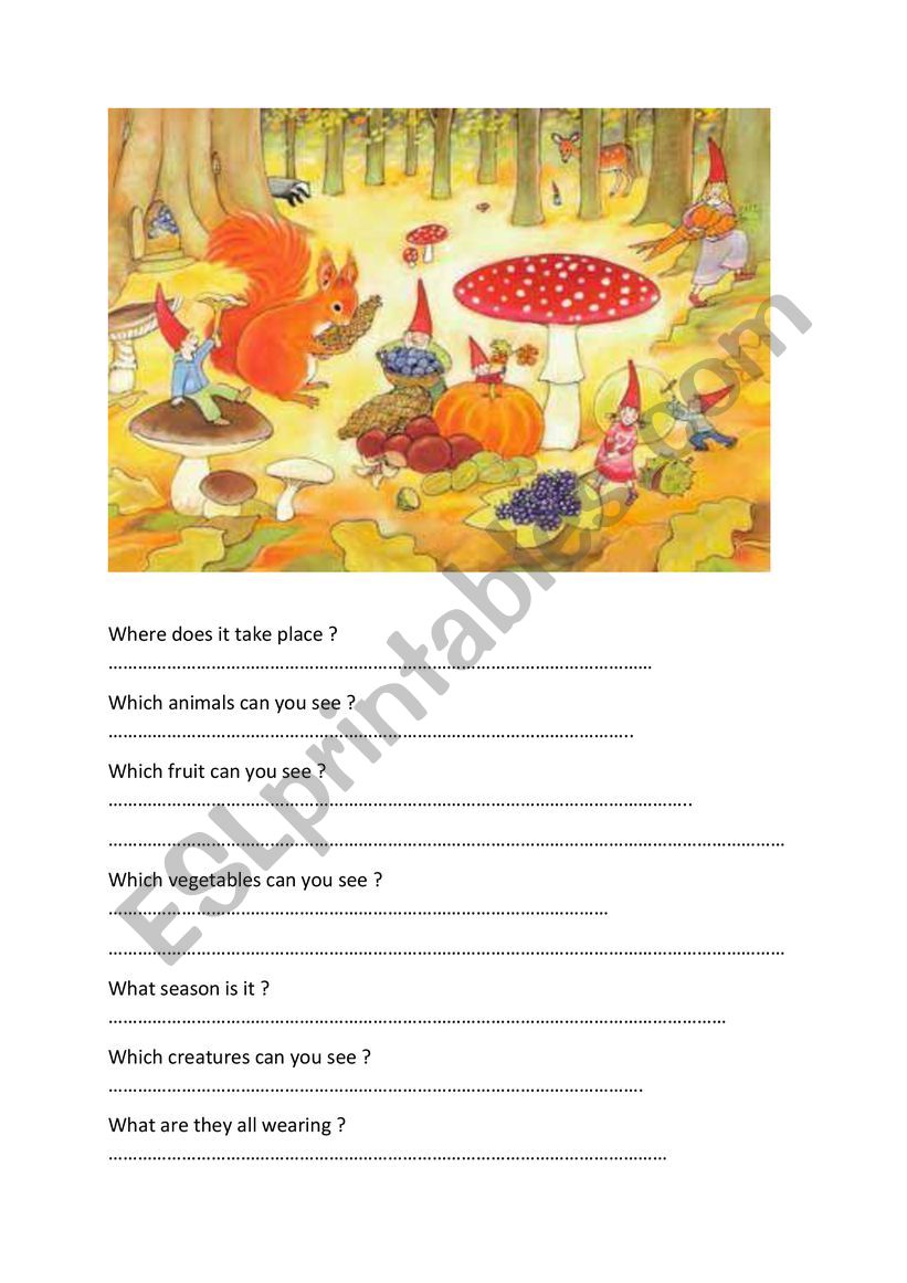 In the forest worksheet