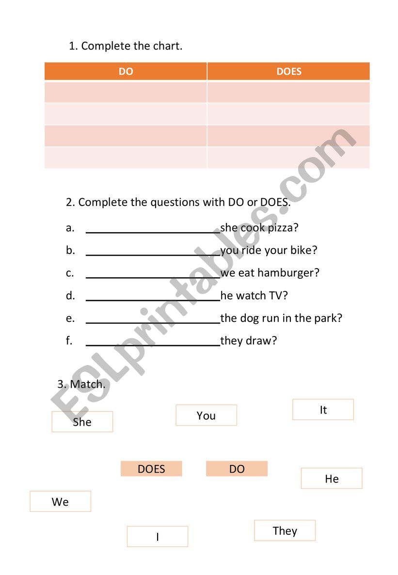 Simple Present worksheet