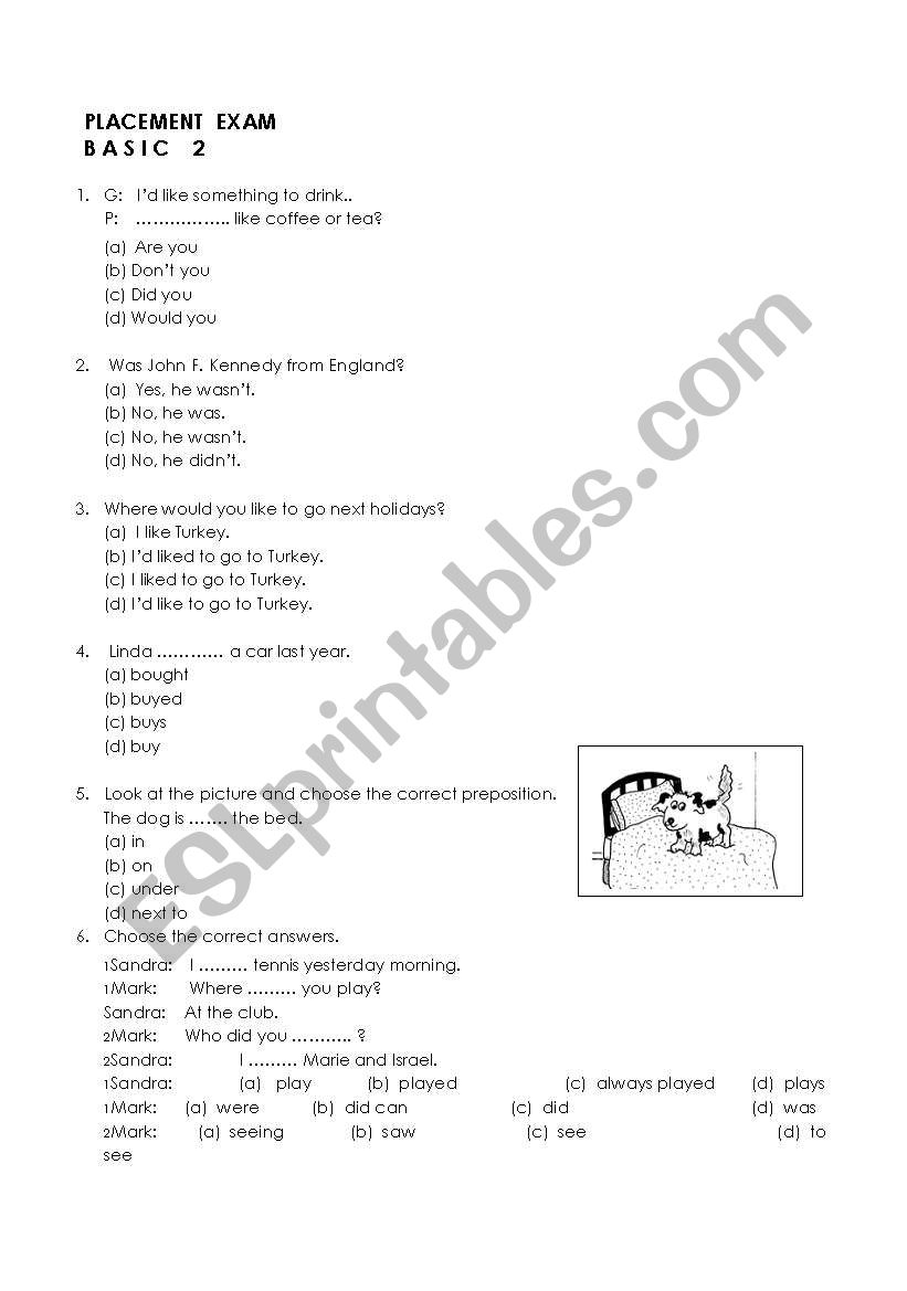 Basic Exam 2/4 worksheet
